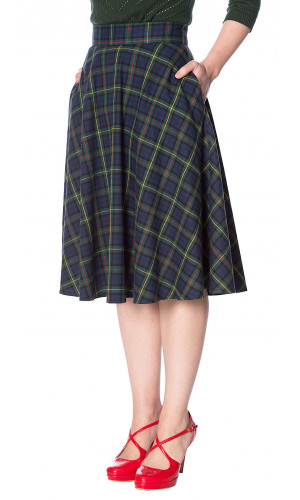 Blue Tartan Skirt GR.36 SALE