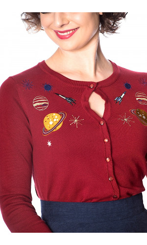 Galaxy Cardigan Red