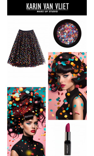 Confetti Black Skirt