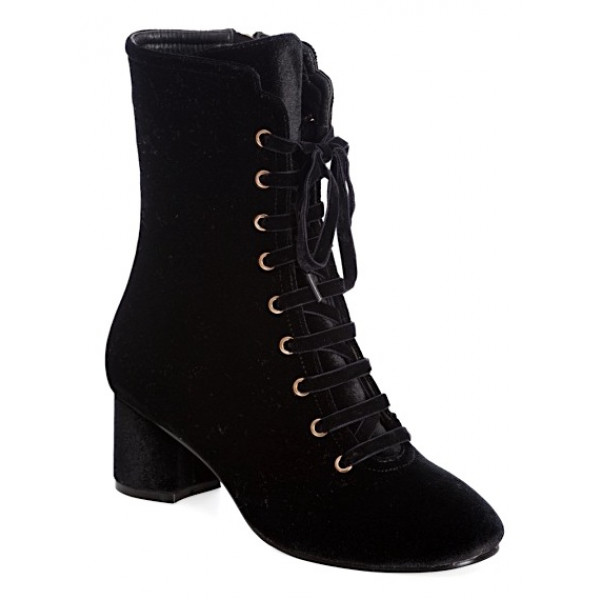 Black Velvet Boots