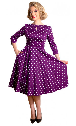 Violet Dots Dress