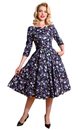 Violet Flowers Dress GR.36 SALE