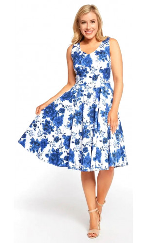 Blue Roses Dress GR.46,50 SALE